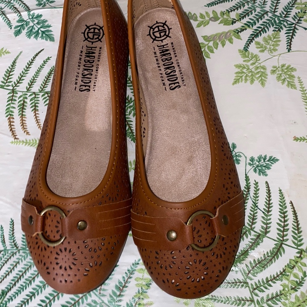 Harborsides Women's Giovana Ballerina Flats round toe shoes size 7 brown - Picture 4 of 5